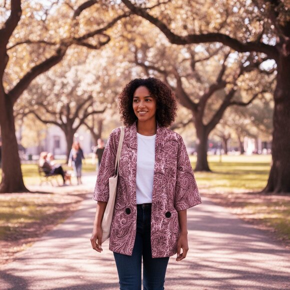 Paisley Print 1970’s Diamond Run Blazer - Picture 1 of 8